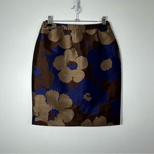 Escada Women’s Floral Silk Blend A Line Mini Skirt Size 4 / 34 Germany